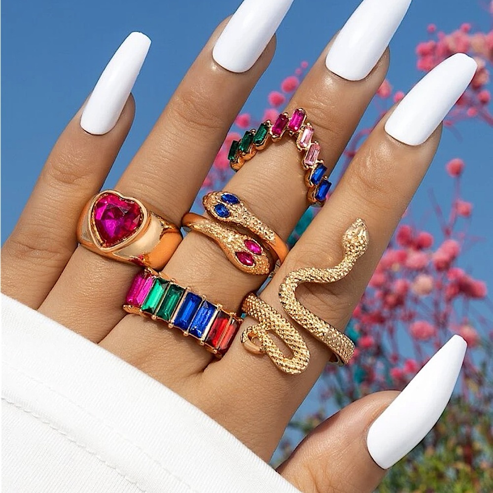 Poetic justice bold ring set